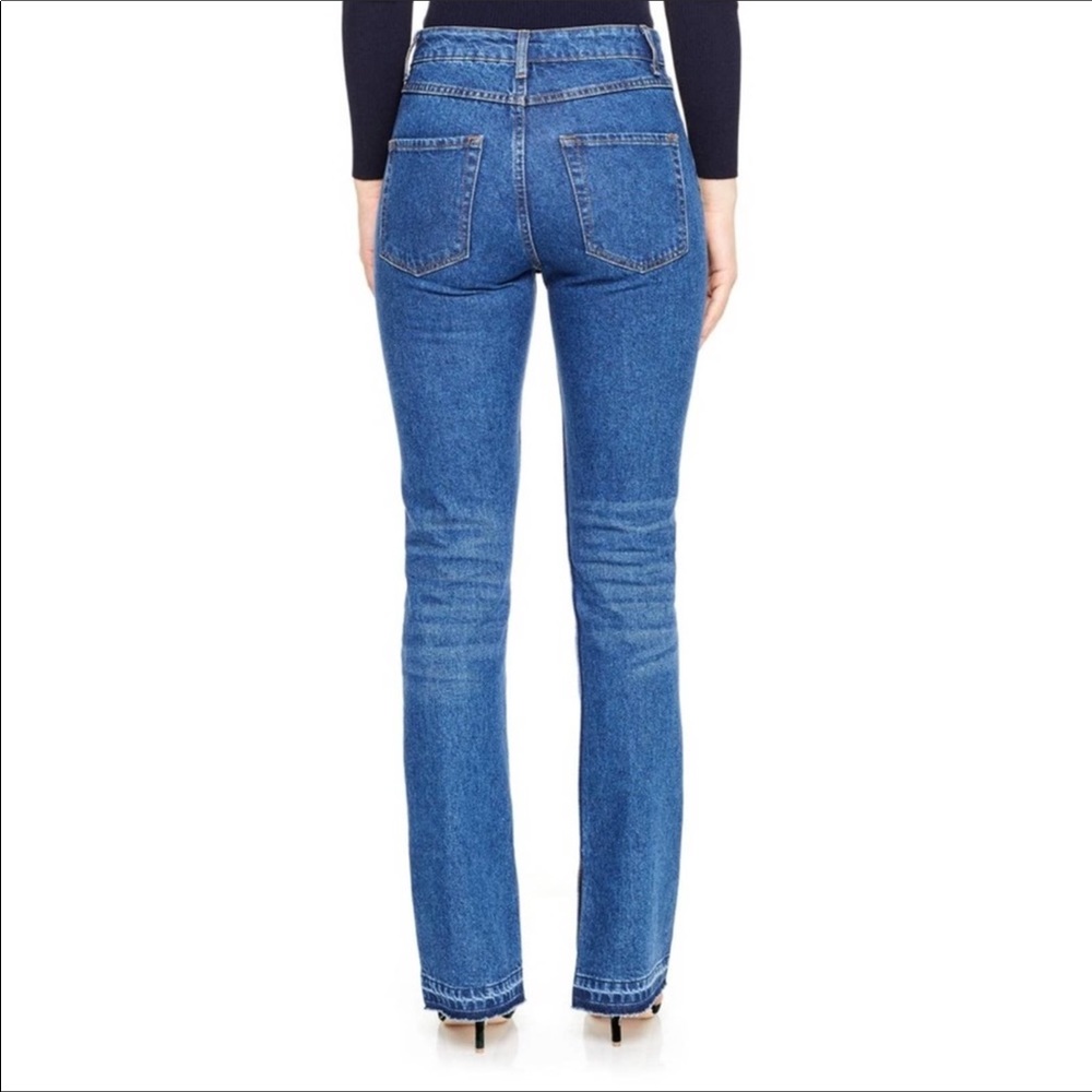 Sandro Viky straight leg split unfinished hem jeans size 36